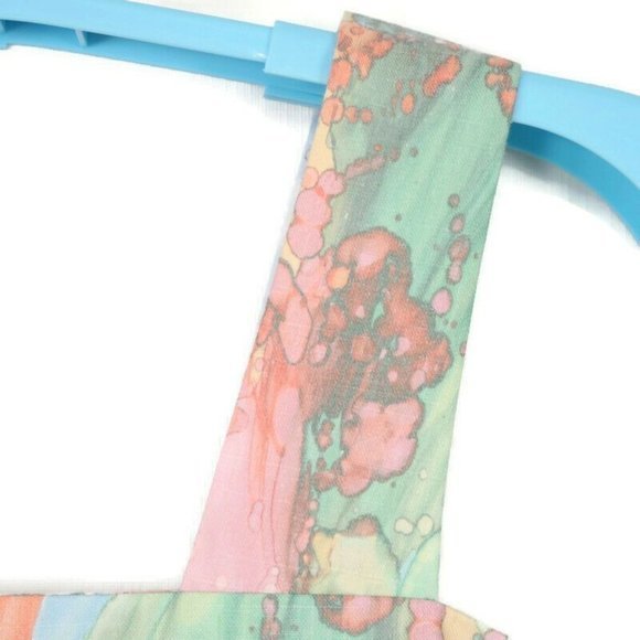 Patchington Tank Top Shirt Pink Blue Green Pastel Watercolors 16 - Picture 5 of 11